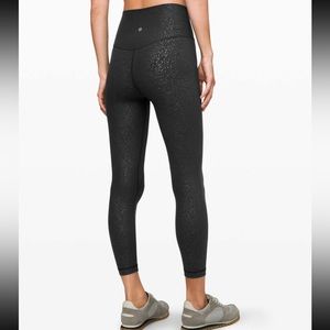 Lululemon Align Pant II 25" Polar Shift Emboss Black Sz 4